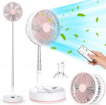 LIPETY Ventilador de Pie Oscilante Portátil con Control Remoto