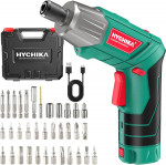 HYCHIKA Atornillador Eléctrico Inalámbrico de 6N.m con Luz LED y 35 Accesorios en Estuche Portátil