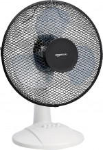Ventilador de Sobremesa Oscilante de 3 Velocidades, 40 W, Negro