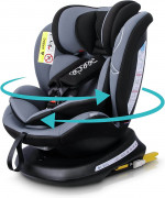 Reecle Silla de Coche Giratoria 360º con ISOFIX (negro)