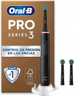 Oral-B Pro 3 Cepillo de Dientes Eléctrico con Mango Recargable y 3 Cabezales color negro