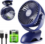 Ventilador USB ZIZINET 10000mAh Silencioso Recargable con 720° de Giro + 4 Velocidades