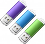 Pack 3 pendrives 16 gb KOOTION en color Azul, Verde y Púrpura