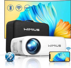 Proyector WiMiUS 9800 Lumen WiFi 5G Bluetooth 1080P Nativo con Zoom Keystone y Soporte Full HD 4K