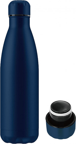 Botella de Agua Térmica de Acero Inoxidable Mi Ko Mi Ka 750ml color Azul Marino