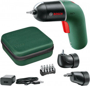 Atornillador Bosch IXO 6ª Gen. con adaptadores y control de velocidad en maletín