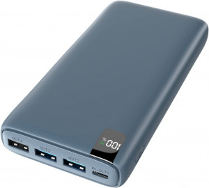 Batería Externa ADDTOP de 26800mAh con Pantalla LCD, Carga Rápida y 4 Salidas USB