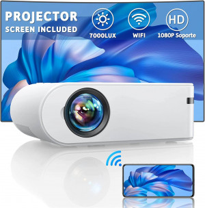 YABER Mini Proyector WiFi 7000 V2 Lúmenes Full HD, 200"