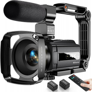 IxNaiqy HDV-514K Plus: Videocámara 4K 48MP con micrófono, estabilizador y visión nocturna