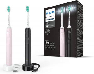 Philips Sonicare 3100: Pack 2 cepillos dentales eléctricos