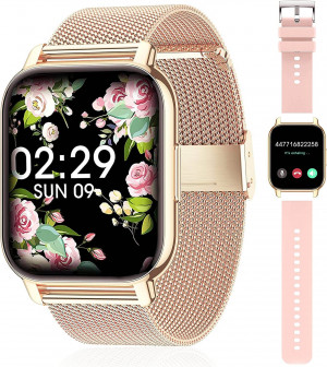 Popglory P66 Smartwatch para mujer color rosa