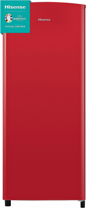 Hisense RR220D4ARF - Frigorífico Una Puerta, 164L, Color Rojo