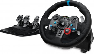 Logitech G29 Driving Force: Volante de carreras y pedales con Force Feedback en negro