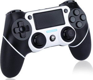 VooFun Mando Inalámbrico Compatible con PS4 - Doble Vibración, Sensor 6 Axis y Audio Jack