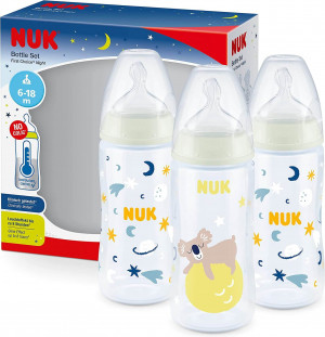 NUK First Choice+ Night pack de 3 biberones