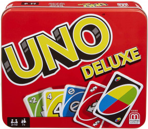 Mattel Games UNO Deluxe: El clásico juego de cartas para disfrutar en familia y amigos