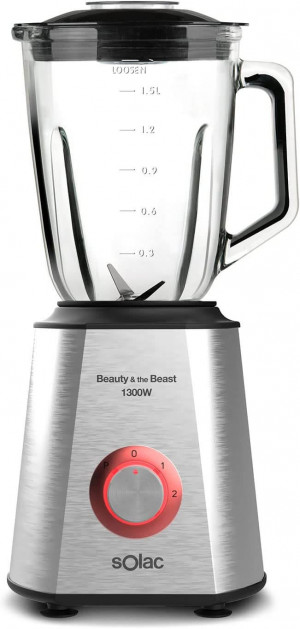 Batidora de vaso SOLAC BV5726 Beauty and the Beast en color gris