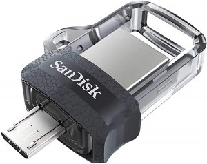 Memoria USB SanDisk Ultra Dual de 256GB con Velocidad de hasta 130 MB/s para USB 3.0 y Micro USB