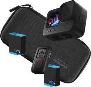 Paquete completo GoPro HERO9 Black: Control Remoto, 2 baterías y estuche de transporte