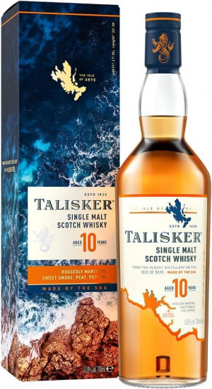 Talisker 10 años, whisky escocés single malt, 700 ml