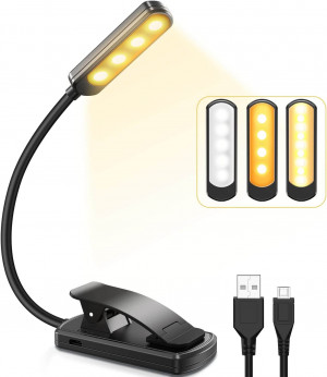 Luz de Lectura USB Recargable y Flexible con 9 LEDS y 3 Modos de Luz