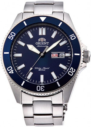 Orient RA-AA0009L19B Reloj Analógico para Hombre | Correa de Acero Inoxidable Azul y metálico