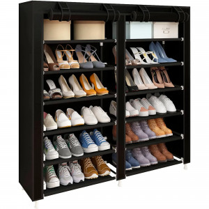 Armario Zapatero Tela Nyana de 110x120x30cm con Puertas Cremallera