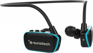 ARGOS Sunstech: Reproductor MP3 Sumergible para Deporte y Natación de 4GB en Negro-Azul