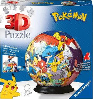 3D Puzzle Ball de Pokémon Ravensburger con 72 piezas, para niños de 6+ años