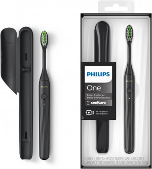 Philips One Cepillo de Dientes Modelo HY1200/06 - Cepillo Eléctrico USB-C Negro Sombra