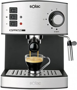 Cafetera Espresso Solac CE4480 de 19 Bares con 850W de Potencia y Capacidad de 1.25L