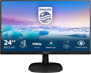 Philips 243V7QDSB/00: Monitor IPS de 24" FHD, 75Hz, Sin Parpadeos