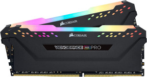 Módulo de memoria RAM Corsair Vengeance RGB PRO Black DDR4-RAM 3600 MHz de 2x8GB en negro