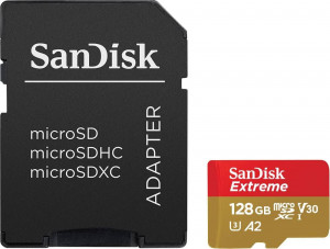 SanDisk Tarjeta microSDXC Extreme de 128 GB