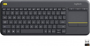 Logitech K400: Teclado Táctil Inalámbrico para TV con Control Multimedia - Negro