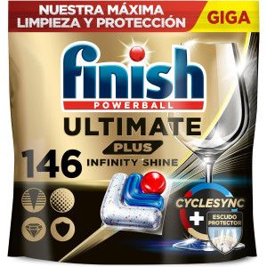 Finish Ultimate Plus Infinity Shine - Pastillas para Lavavajillas - 146 Unidades