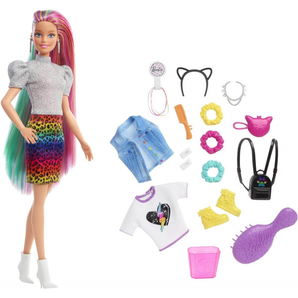 Barbie Pelo Arcoiris: Muñeca Rubia con Estilo Salvaje (Mattel GRN81)