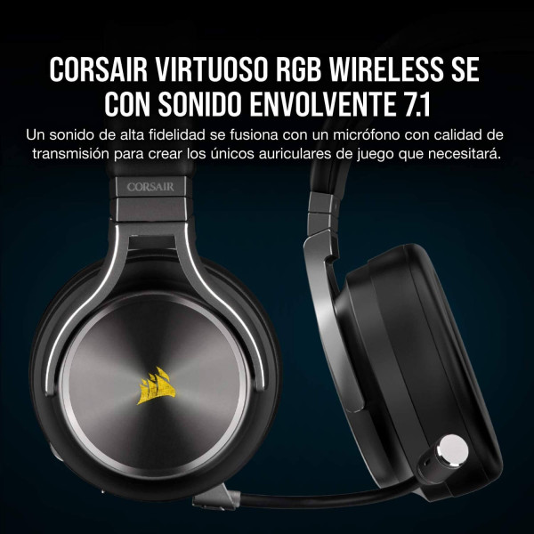 Auriculares inalámbricos para juegos CORSAIR VIRTUOSO RGB SE color Gris Plomo