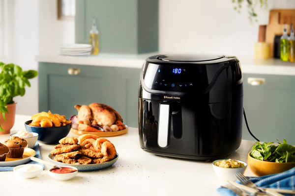Freidora de aire Russell Hobbs XXL sin aceite, 10 programas y capacidad de 8L