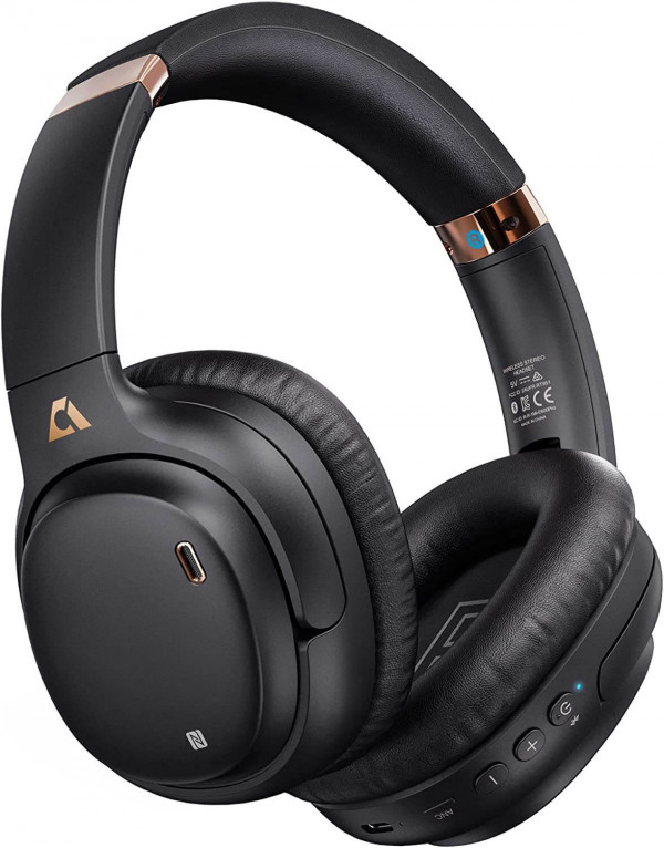 Ankbit Auriculares Inalámbricos Bluetooth con Cancelación de Ruido, Micrófono y 80h de Batería