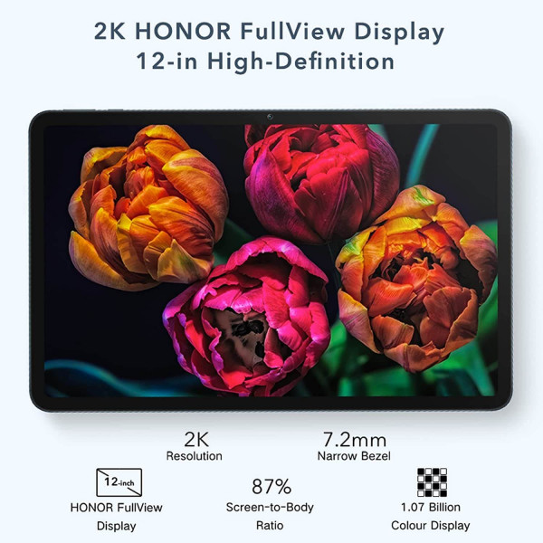 Tablet HONOR Pad 8: Pantalla 2K 12" con 6GB+128GB, 8 altavoces y batería de 7250mAh (Azul)