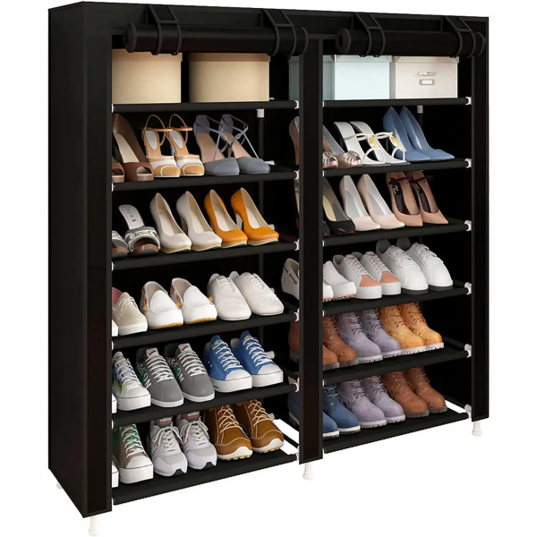 Armario Zapatero Tela Nyana de 110x120x30cm con Puertas Cremallera