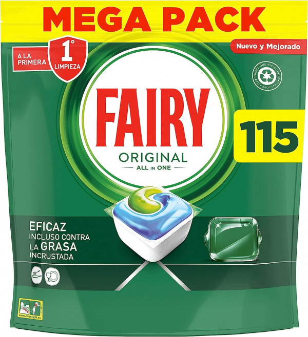Fairy Original Todo En Uno Capsulas De Lavavajillas - 5 x 23 Capsulas